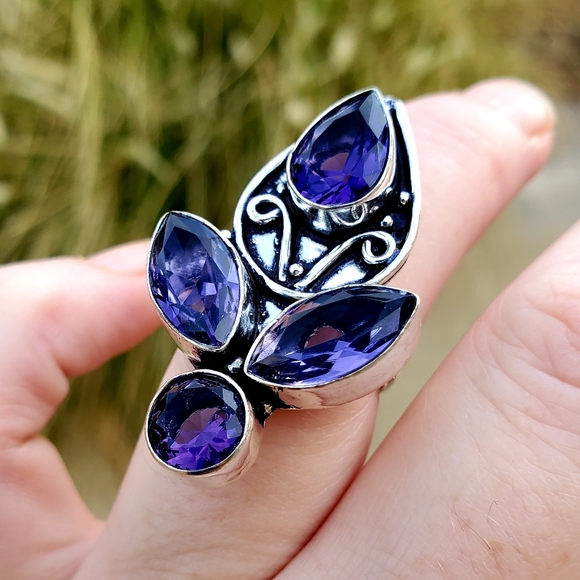 New Amethyst 925 Silver Ring. - Picture 13 of 15